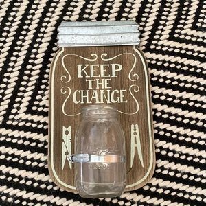 8x13 keep the change jar walk decor